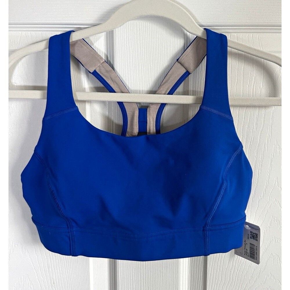 Brand NWT Lululemon Power Through Bra Galactic Blue size 8